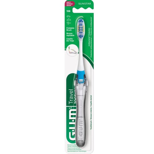 Gum Travel Soft Antibacterial Toothbrush Код 158, 1 брой - Син