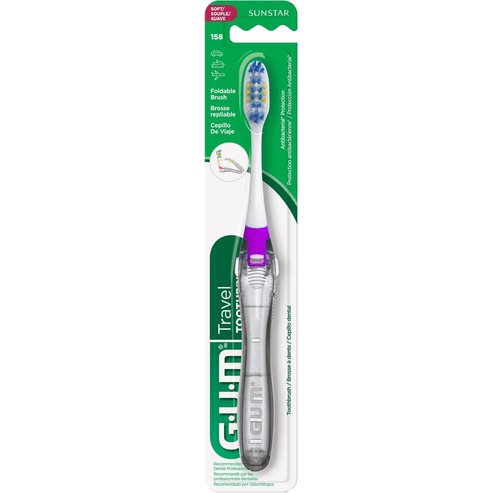 Gum Travel Soft Antibacterial Toothbrush Код 158, 1 брой - Лилав