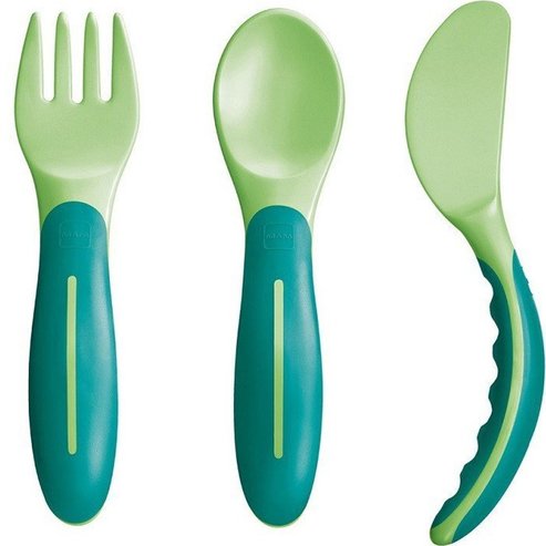 Mam Baby’s Cutlery Set 6m+ Зелен 1 брой, код 515