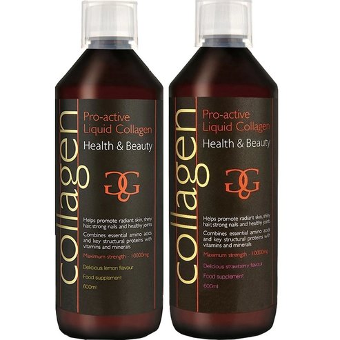 Collagen ProActive Комплект Колагенова напитка 1200 мл (2х600 мл) - 1 лимон + 1 ягода