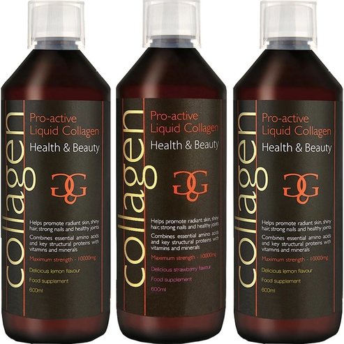 Collagen ProActive Комплект Орален колаген 1800ml (3x600ml) - 2 Λимон + 1 Ягода
