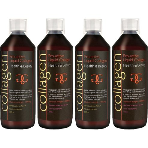 Collagen ProActive Комплект Орален колаген 2400ml (4x600ml) - 2 Λимон + 2 Ягода