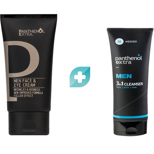 Medisei Комплект Panthenol Extra Men Face & Eye Cream 75ml & Подарък 3 in 1 Cleanser 50ml