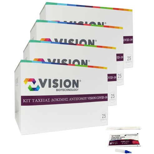 Vision Biotechnology PROMO PACK Rapid Self Test Covid-19 Antigen Kit, 4x25 бр
