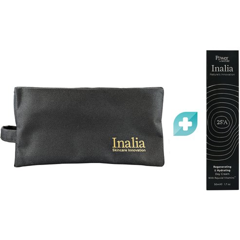 Power of Nature Комплект Подарък Inalia Regenerating & Hydrating Day Cream With Rejuvial Vitamins 50ml & Black Pouch 1 бр