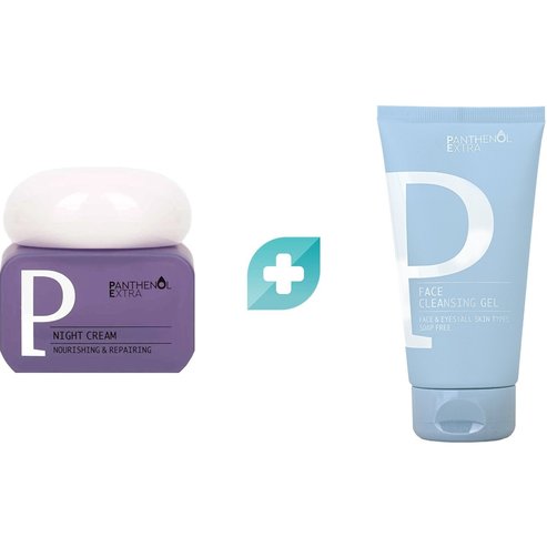 Medisei Panthenol Extra Promo Nourishing & Repairing Night Cream 50ml & Подарък Face Cleansing Gel 50ml