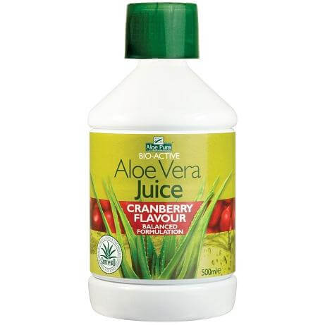 Optima Aloe Vera Juice with Cranberry 100% Натурален сок от алое с антиоксиданти 500ml
