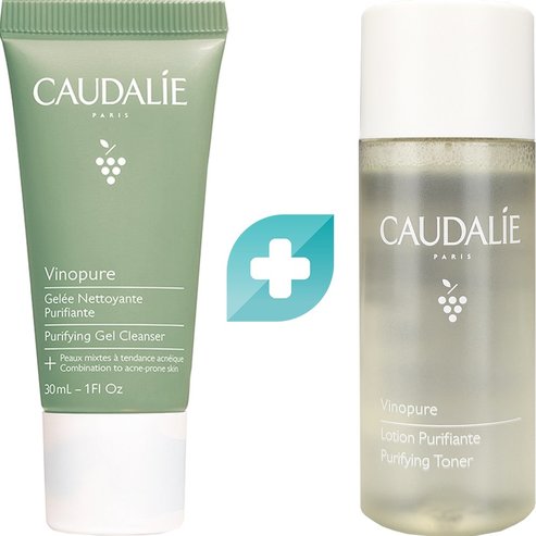 Caudalie Комплект Подарък Vinopure Purifying Gel Cleanser 30ml & Toner 50ml