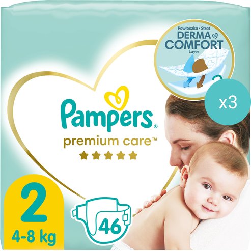 Pampers Комплект Premium Care Νο2 (4-8kg) 138 Пелени (3x46 Пелени)