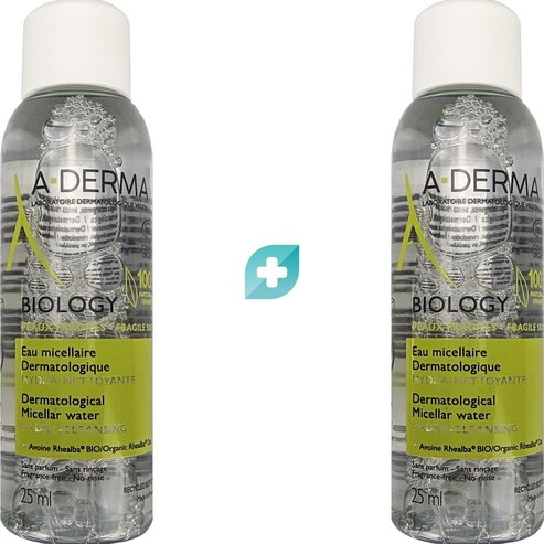 A-Derma Подаръчен комплект Biology Dermatological Micellar Water Мицеларна вода за почистване на лице 50ml (2x25ml)