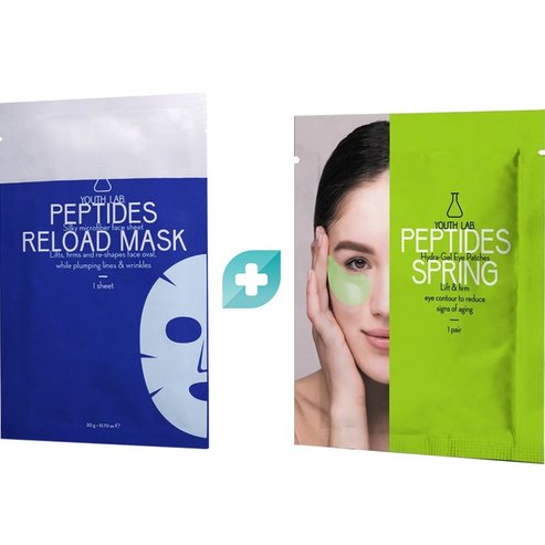 Youth Lab Комплект Подарък Peptides Spring Hydra-Gel Eye Patches 1 чифт & Peptides Reload Mask 1 бр