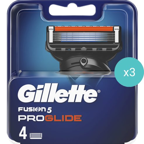 Gillette Комплект Fusion 5 ProGlide Men’s Razor Blade Refills 12 бр (3x4 бр)