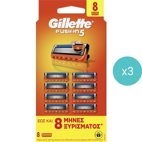 Gillette Комплект Fusion 5, 24 бр (3x8 бр)