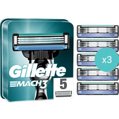 Gillette Комплект Mach3 Replacement Razors 15 бр (3x5 бр)