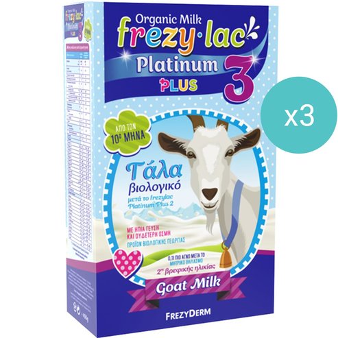 Frezyderm Комплект Frezylac Platinum Plus 3, 10m+ Organinc Goat Milk 1200g (3x400g)