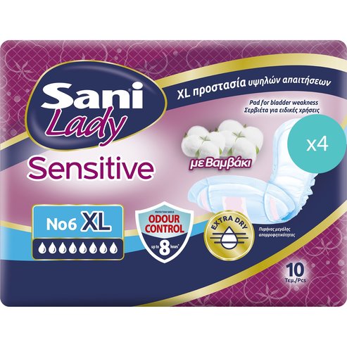 Σετ Sani Lady Sensitive No6 Extra Large 40 бр (4x10 бр)