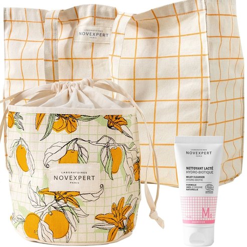 Novexpert Комплект Подарък Hydro-Biotic Milky Cleanser 30ml & Cotton Pouch 1 бр & Summer Tote Bag 1 бр