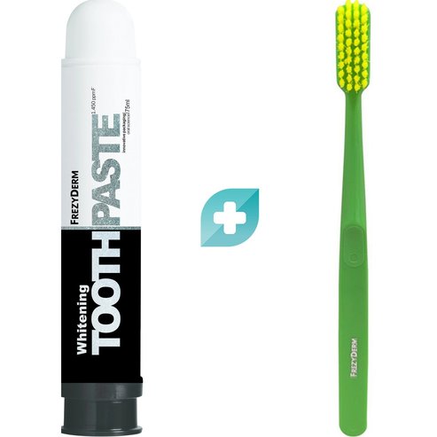 Frezyderm Комплект Whitening Toothpaste 75ml & Soft Toothbrush 1 бр - Зелено