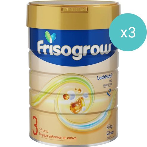 Σετ Nounou Frisogrow 3 MLC, GOS & HiMO 1-3 Years 2.400g (3x800g)