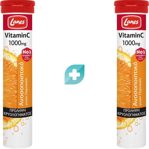 Lanes Комплект Vitamin C 1000mg, 40 Effer.tabs (2x20 Effer.tabs)