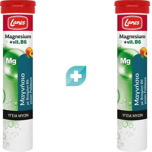Lanes Комплект Magnesium + Vitamin B6 40 Effer.tabs (2x20 Effer.tabs)