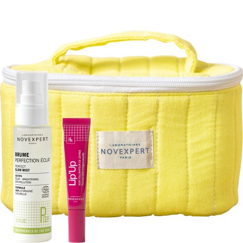 Novexpert Комплект Подарък Gaze Cotton Vanity Case 1 бр & Brigthening Perfect Glow Mist 60ml & Moisturizing Anti-Wrinkle Lip\'up Lip Balm 8ml