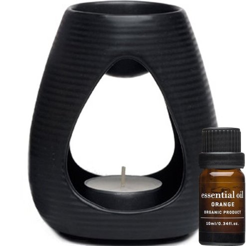Apivita Комплект Подарък Essential Етерично масло от портокал 10 мл и керамична горелка за етерично масло 1 брой