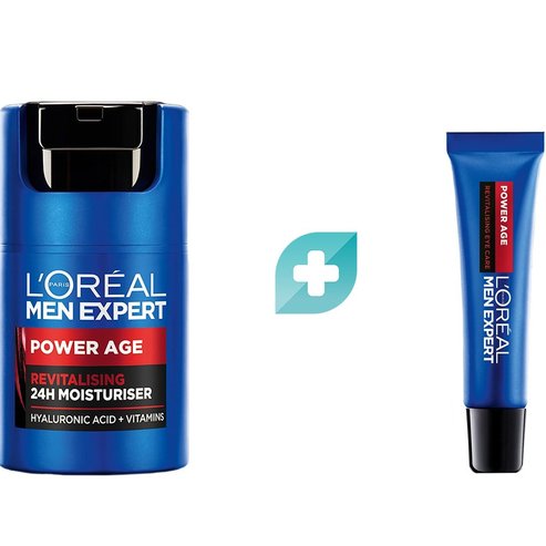 Комплект L\'Oreal Paris Men Expert Power Age Revitalising Face Cream 50ml & Eye Cream 15ml