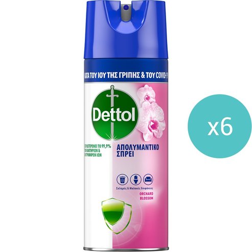 Комплект Dettol All in One Orchard Blossom Spray 2.400ml (400mlx6)