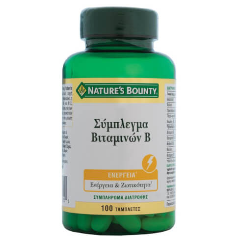 Nature\'s Bounty Хранителна добавка с витамин В комплекс за енергия и нормална функция на нервната система 100tabs