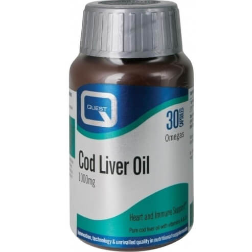 Масло от черен дроб на треска Quest 1000 мг. с витамини A, D, E 30 капсули