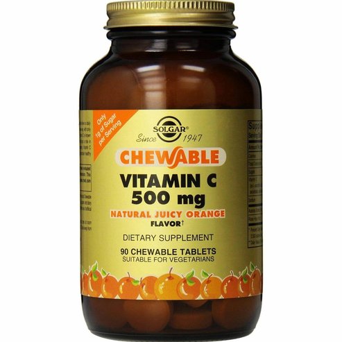Solgar Chewable Vitamin C 500mg, 90chew.tabs - Аромат на портокал