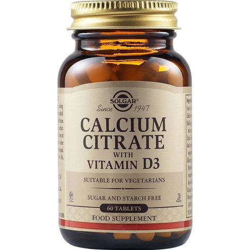 Solgar Calcium Citrate with Vitamin D3 60tabs