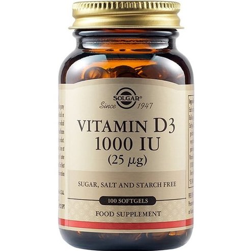 Solgar Vitamin D3 1000IU, 100 Softgels