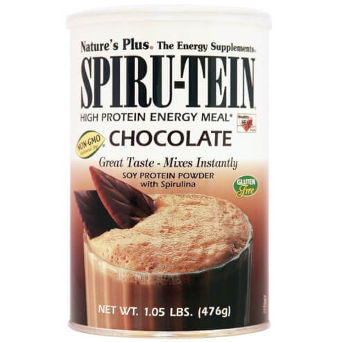 Natures Plus Spiru-Tein Shake 1,05lb Chocolate Хранителната добавка дава енергия и жизненост, бори се с умората 476 gr