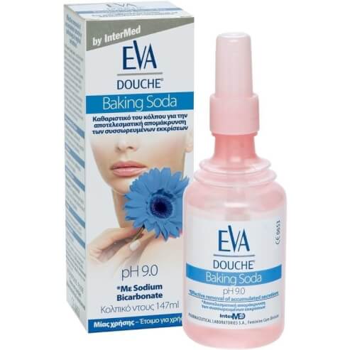 Eva Douche Baking Soda Вагинално измиване за еднократна употреба със сода за отстраняване на секрети от чувствителната зон 147ml