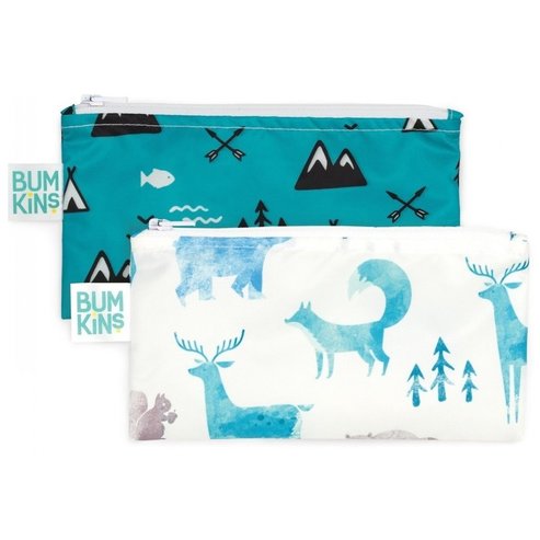 Bumkins Small Snack Bag 9cm x 18cm Чантичка, калъф за храна / закуски 2 броя - Boys