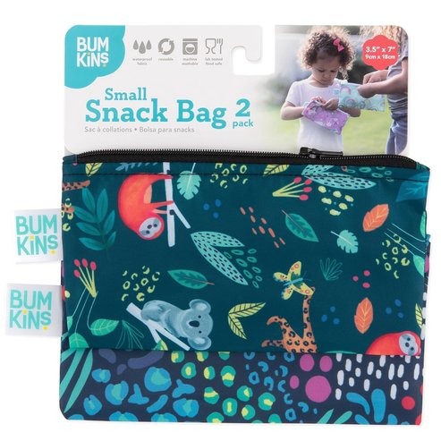Bumkins Small Snack Bag 9cm x 18cm Чантичка, калъф за храна / закуски 2 броя - All Together Now