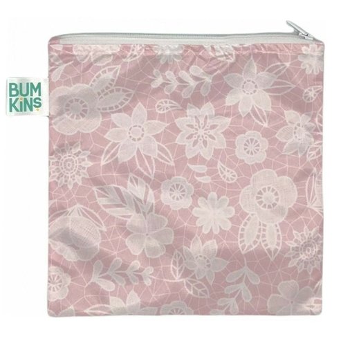 Bumkins Large Snack Bag 18cm x 18cm Чантичка, калъф за храна / закуски 1 брой - Lace