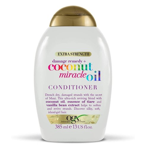 OGX Coconut Miracle Oil Conditioner Рехабилитационен крем за коса за страдаща коса 385ml
