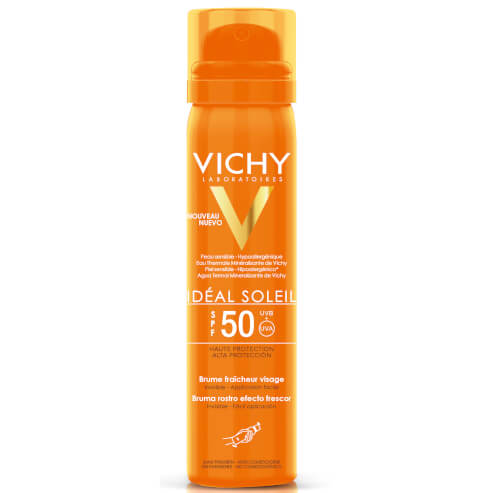 Vichy Ideal Soleil Brume Fraicheur Visage SPF50 Освежаващ мист за лице с висок слънцезащитен фактор SPF50, 75ml