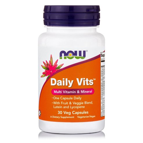 Now Foods Daily Vits™ Мултивитаминна формула, обогатена с висококачествени съставки 30veg.caps