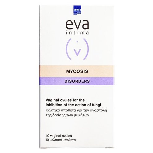 Intermed Eva Mycosis Disorders Вагинални супозитории за гъбични инфекции на чувствителната зона,10 vaginal ovules