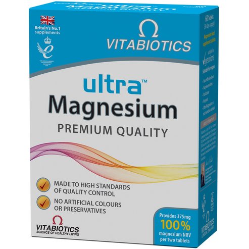Vitabiotics Ultra Magnesium 375mg Premium Quality 60tabs