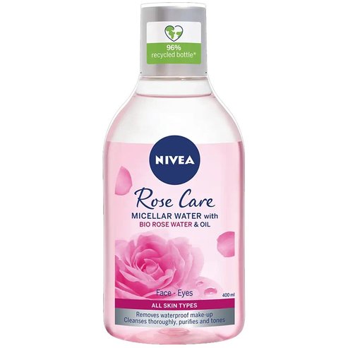 Nivea Подарък Micellair Double Effect Rosewater Двуфазна почистваща вода за лице и очи с розова вода 400ml