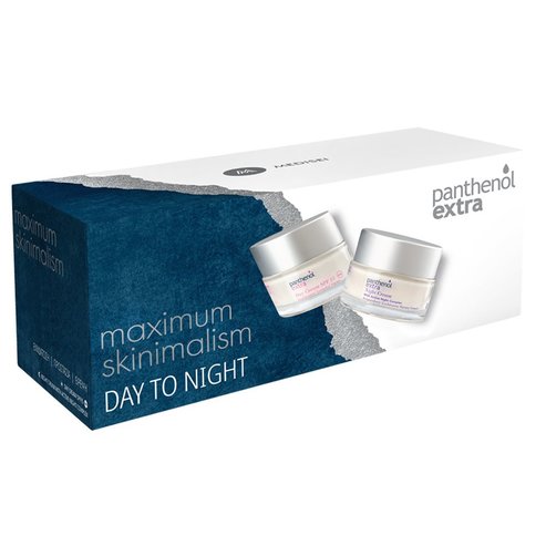 Medisei Panthenol Extra PROMO PACK Maximun Skinimalism Day to Night with Day Cream Spf15, 50ml & Antiwrinkle Night Cream 50ml