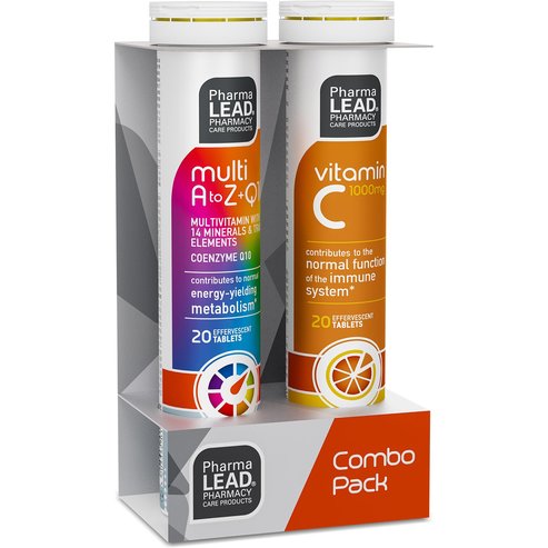 Pharmalead Promo Multi A to Z & Q10 20 Effer.tabs & Vitamin C 1000mg портокал 20 Effer.tabs