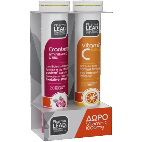 Pharmalead Promo Cranberry 20 Effer.tabs & Подарък Vitamin C 1000mg 20 Effer.tabs
