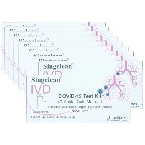 Singclean PROMO PACK IVD Covid-19 Rapid Self Test Kit 10 бр