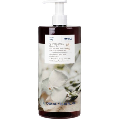 Korres With Purifying Sage Extract White Blossom Shower Gel 1000ml